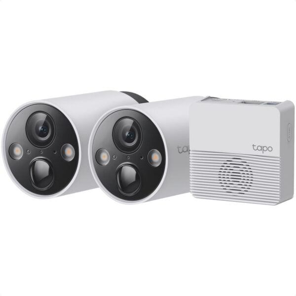 2 Camaras Vigilancia Wifi Tp-Link Tapo C420S2 2K Qhd Exterio Color Blanco