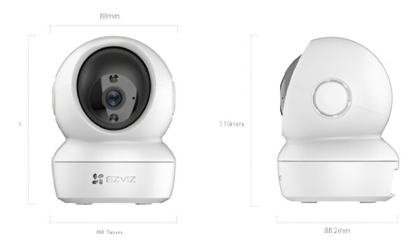 Cámara Cctv Wifi Ezviz H6C Domo Visión Panorámica Audio Bidireccional Visión Nocturna Infrarroja