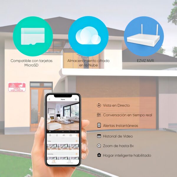 Cámara De Seguridad Wifi Ezviz 5Mp Uhd Exterior Color Ip Cs-H3-3K