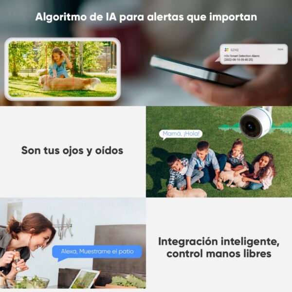 Cámara Cctv Wifi Ezviz Cs-H3C Bala Resolución 2Mp Micrófono