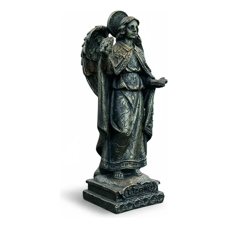 Arcángel Estatua De Resina De 12.5 Cm De Altura Oro Viejo Zadquiel