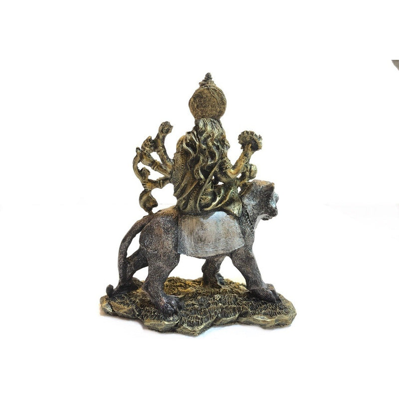 Durga Diosa Indu Figura De Resina 15.5 Cm