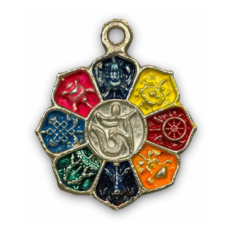 8 Tesoros De Buda Auspicios Cura Feng Shui 39x33x3mm Multicolor