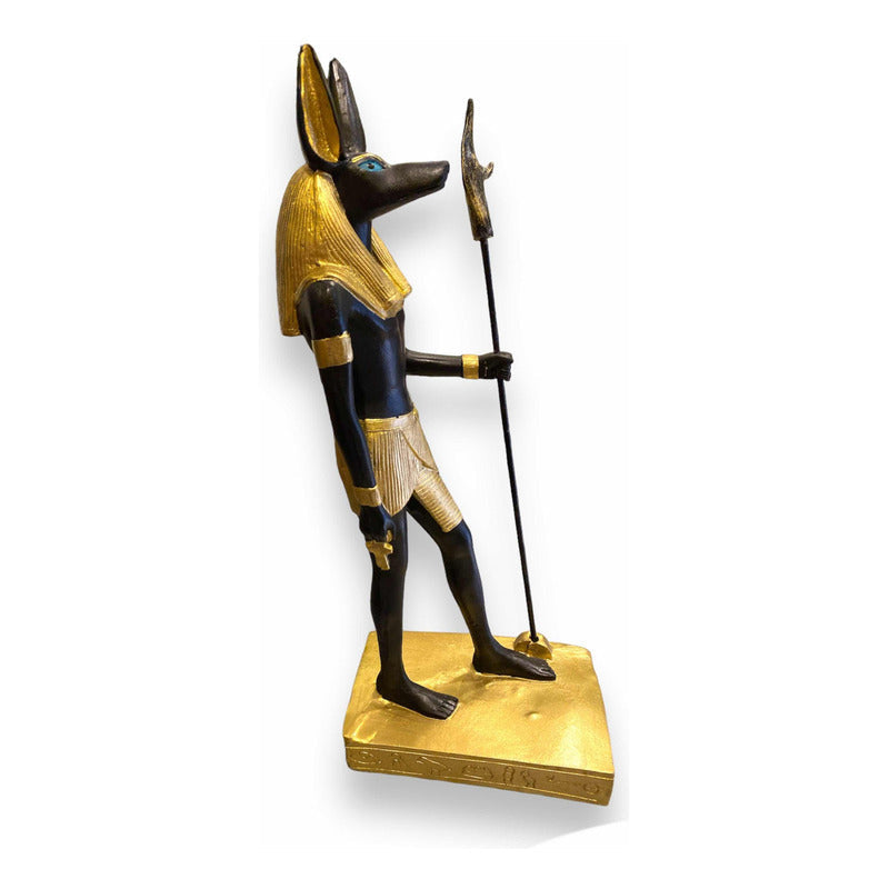 Anubis Flecha 29 Cm Figura De Resina Negro