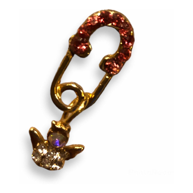 Arcángel Chamuel Prendedor Seguro Mini 2.8x0.8x0.2 Rosa