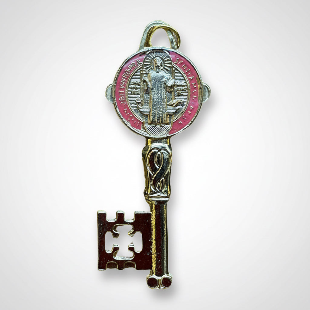 Llave De San Benito Dije Baño De Oro Encapsulado 5cm Varios