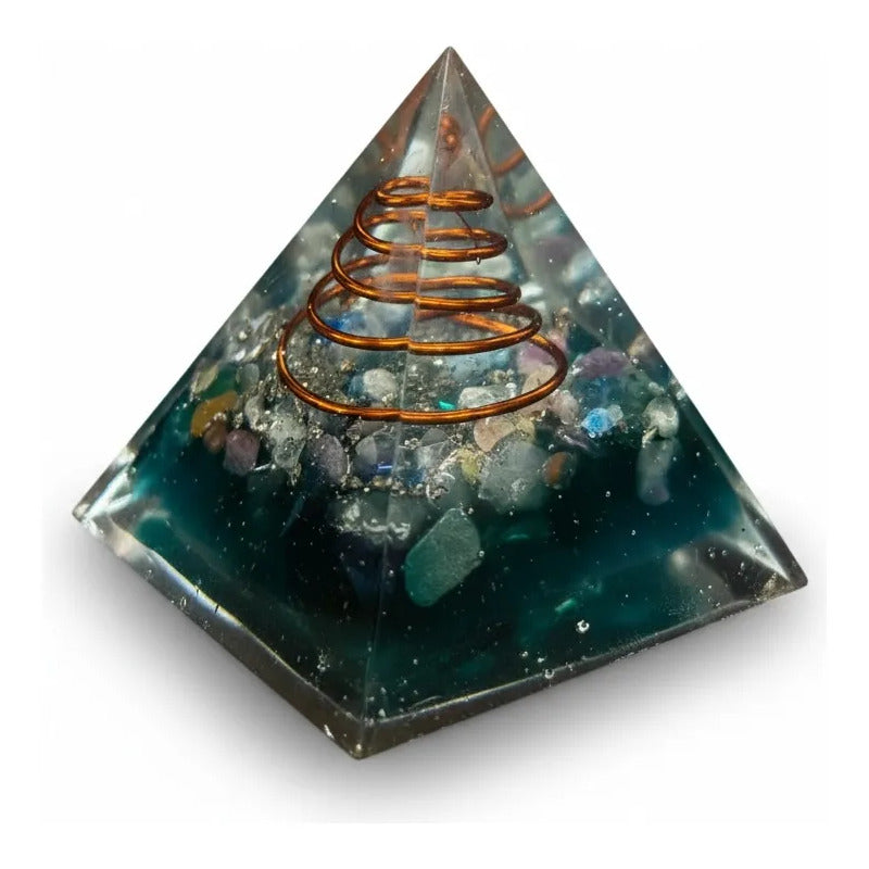 Piramide Orgonita 5 Cm De Altura Verde