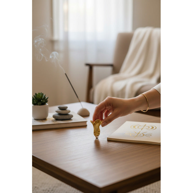 Lechuga Dorada Amuleto De Metal De 4 Cm Para El Feng Shui Dorado