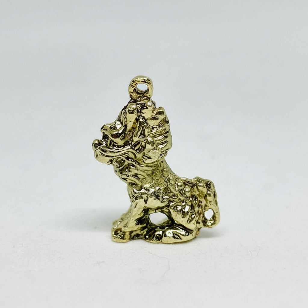 Chilin Feng Shui Dorado de Metal | Amuleto de Protección