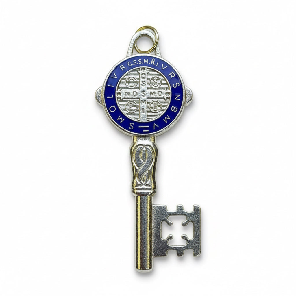 Llave De San Benito Dije Baño De Oro Encapsulado 5cm Varios