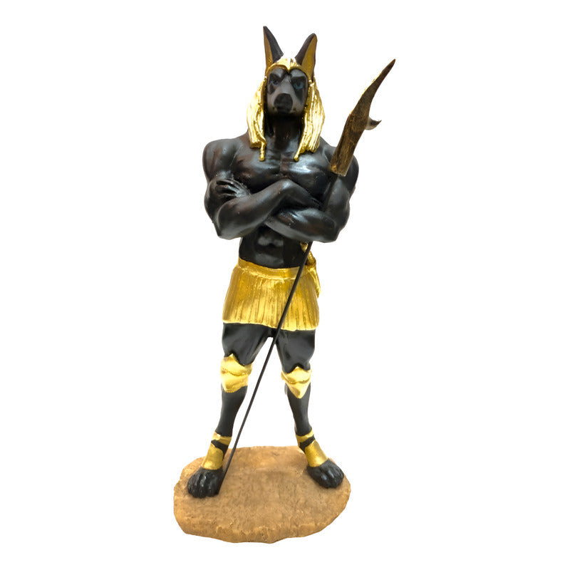 Anubis Figura Resina Naciona 25 Cm (fornido) Negro