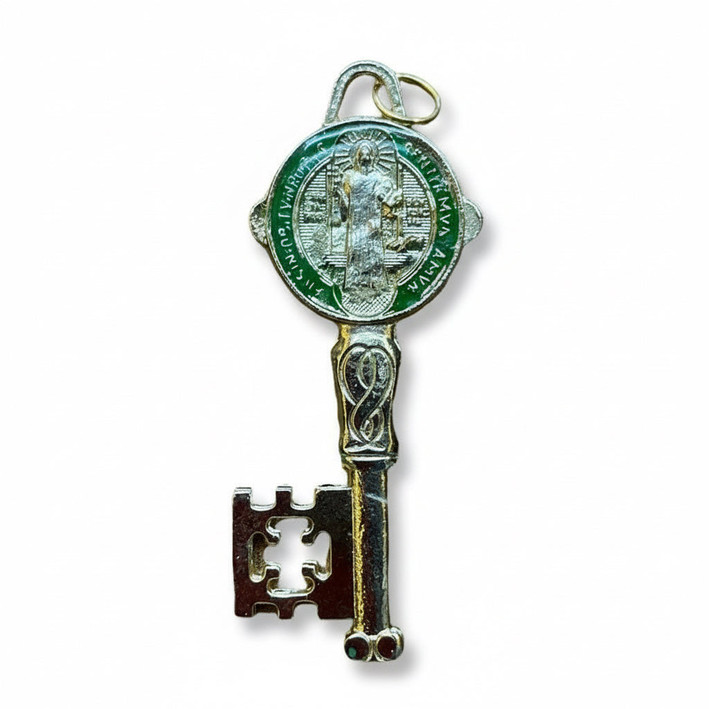 Llave De San Benito Dije Baño De Oro Encapsulado 5cm Varios
