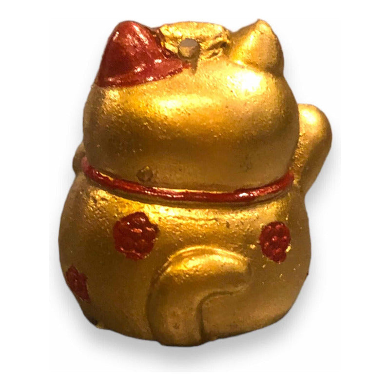 Gatito Dorado Chino 4cm Dorado