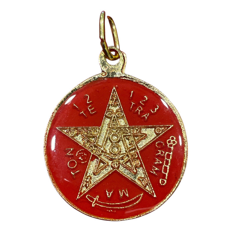 Pentagrama Ritualizado Mediano 7 Metales Tetragramaton 25mm