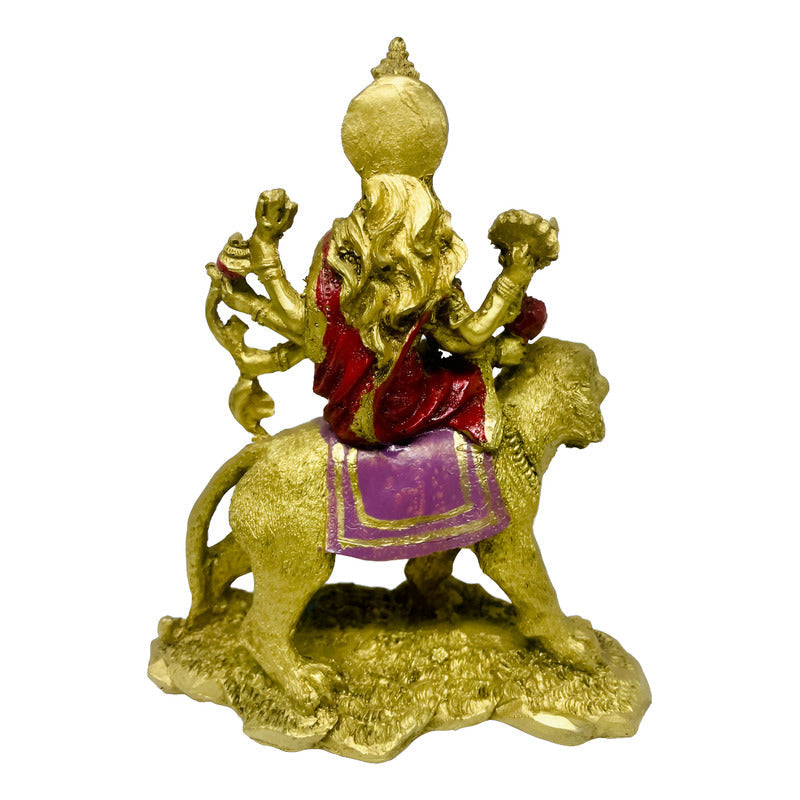 Durga Diosa Indu Figura De Resina 15.5 Cm