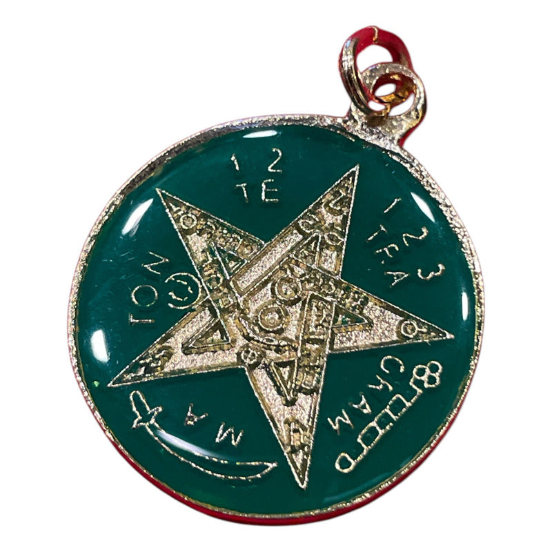 Pentagrama Ritualizado Mediano 7 Metales Tetragramaton 25mm