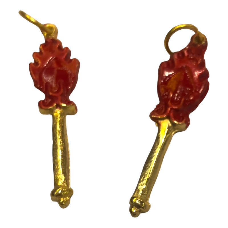 Espada Flamígera Amuleto De Feng Shui Dorada