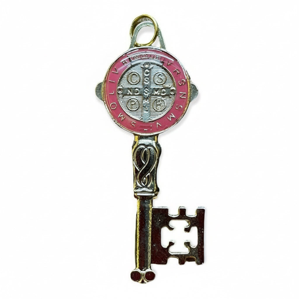 Llave De San Benito Dije Baño De Oro Encapsulado 5cm Varios