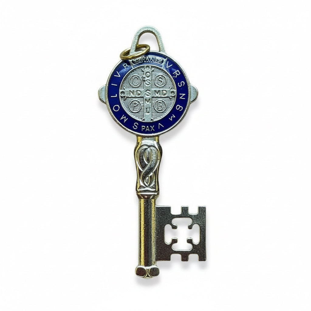 Llave De San Benito Dije Baño De Oro Encapsulado 5cm Varios