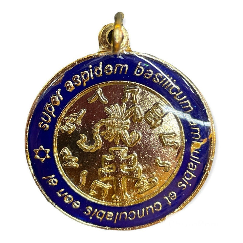Exterminador Talisman Amulento Encapsulado Y Baño De Oro 3cm