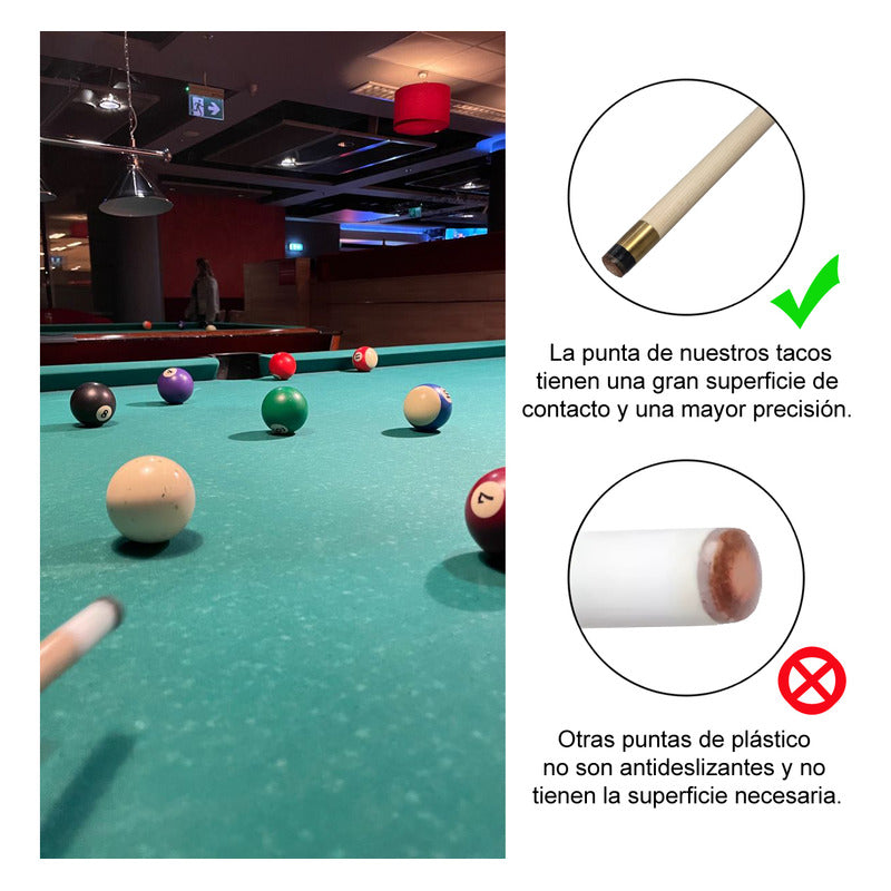 Taco de Billar Desarmable de Grafito Azul Estela + Guante De Regalo