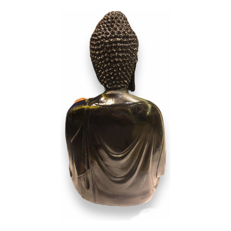 Buda Negro Grande 27 Cm Negro