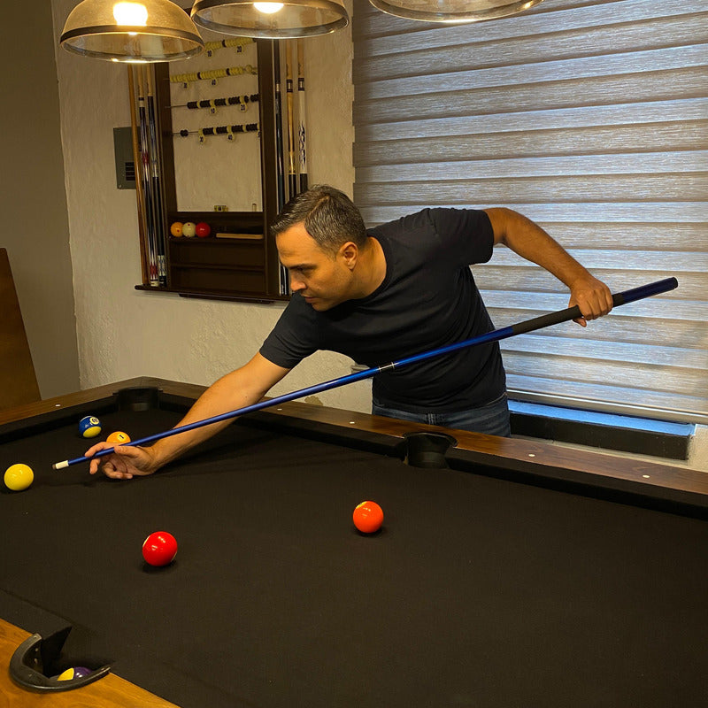Taco de Billar Profesional de Grafito Azul + Guante de Regalo