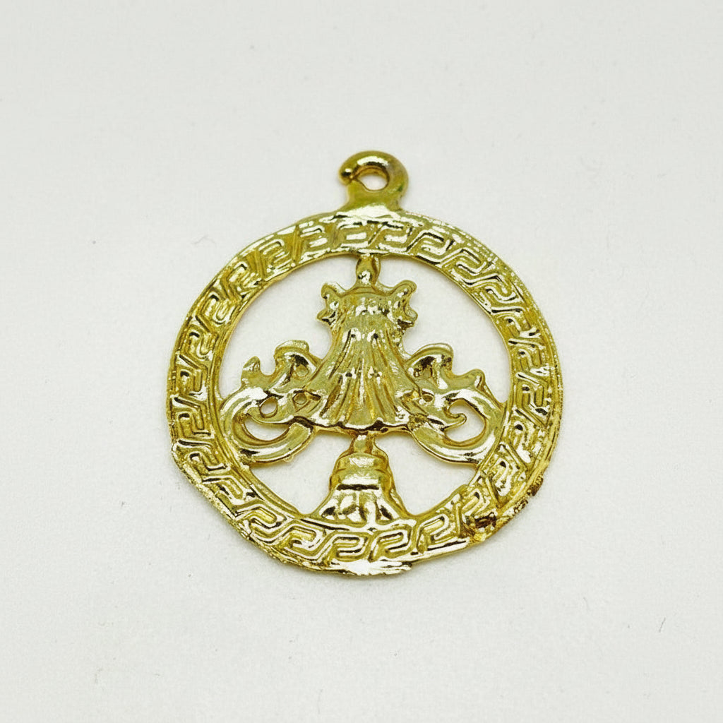 Estandarte De La Victoria Amuleto Feng Shui 4 Cm Dorado