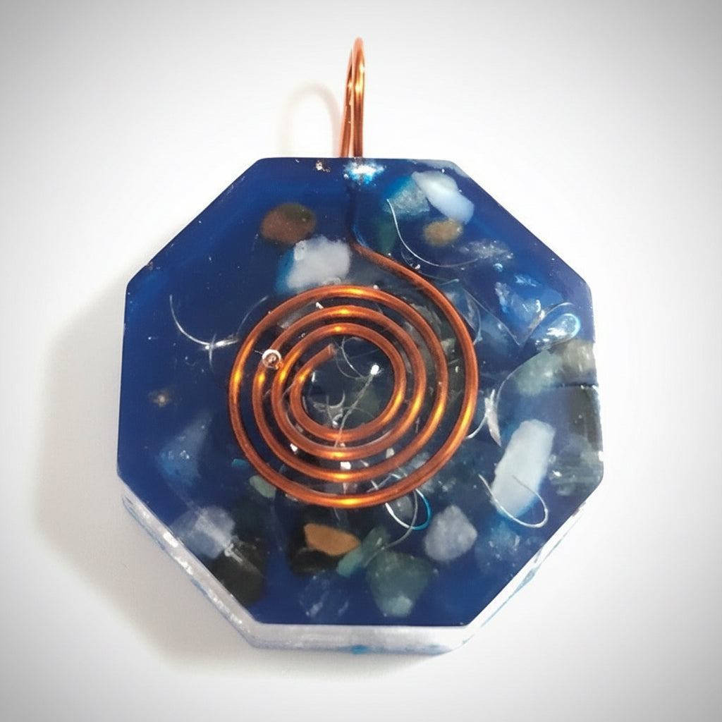 Orgonita Colgante Octagonal Dije Limpia La Energía Amuleto