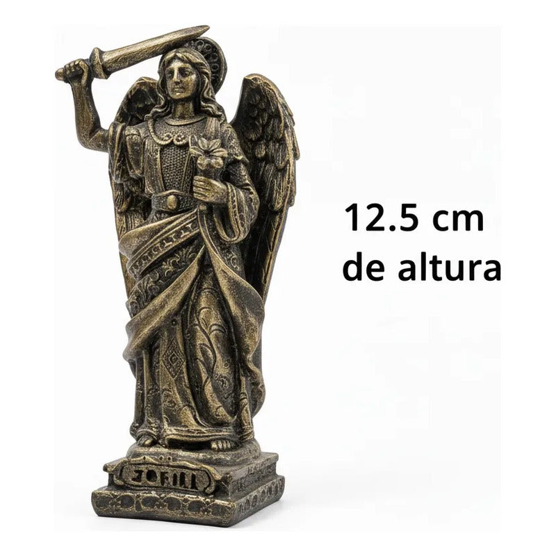 Arcángel Estatua De Resina De 12.5 Cm De Altura Oro Viejo Jofiel