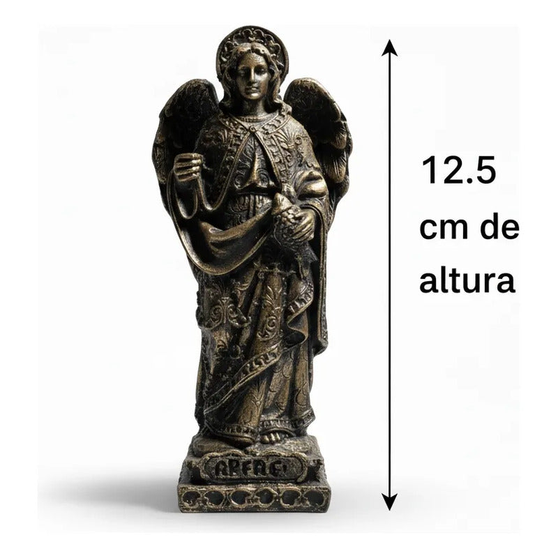 Arcángel Estatua De Resina De 12.5 Cm De Altura Oro Viejo Rafael