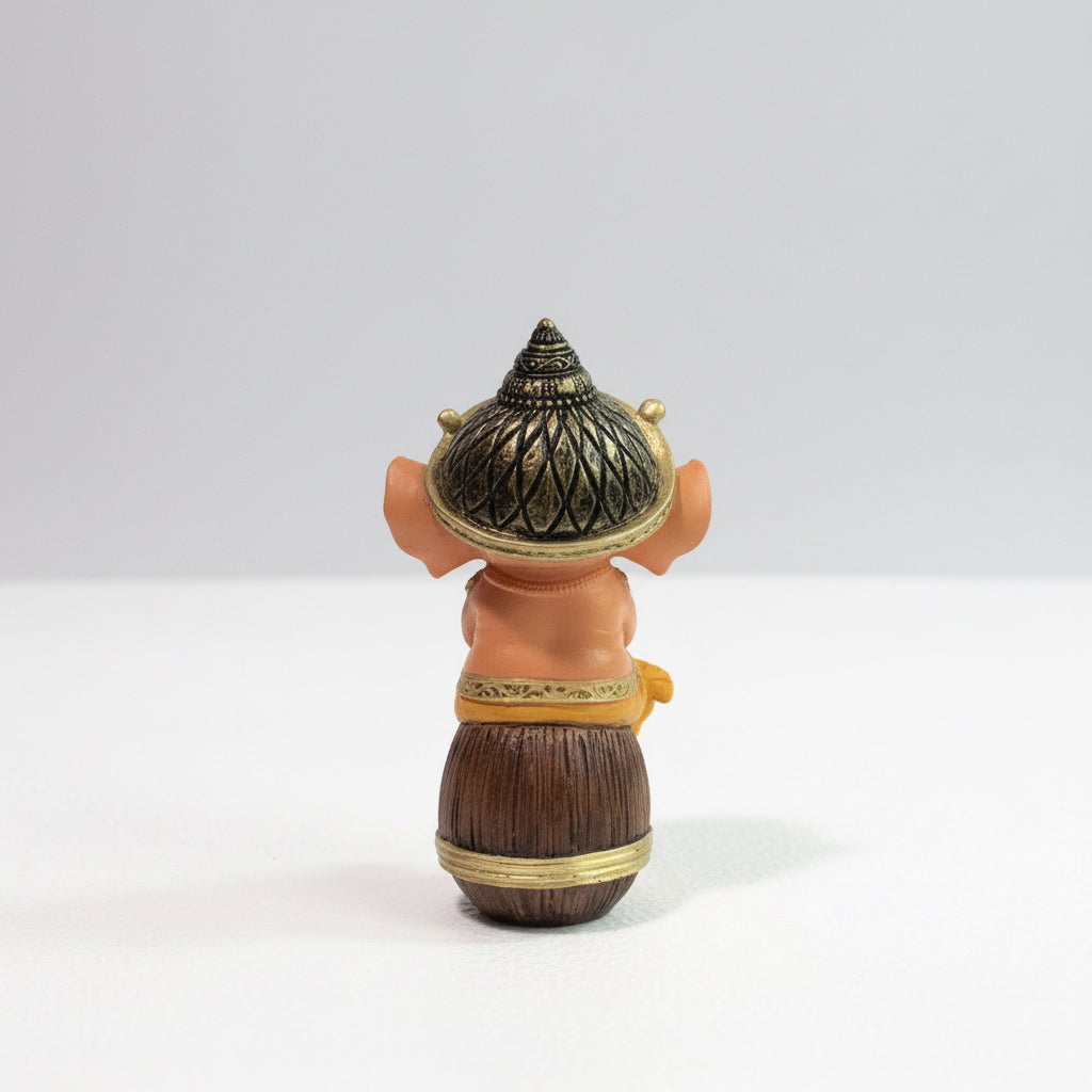 Ganesh Bebe En Barril  14.5cm Resina Nacional