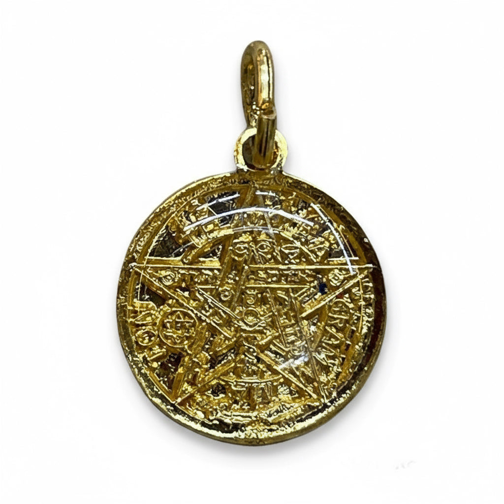 Pentagrama O Tetragramatón Ritualizado 7 Metales 15mm