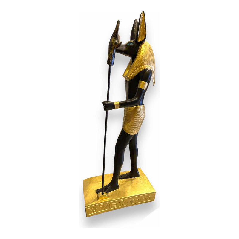 Anubis Flecha 29 Cm Figura De Resina Negro