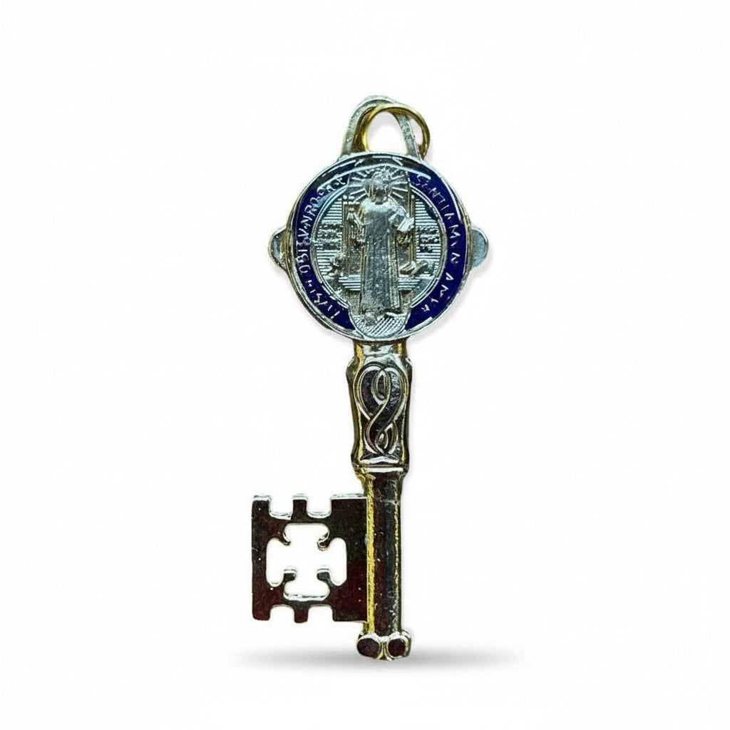Llave De San Benito Dije Baño De Oro Encapsulado 5cm Varios