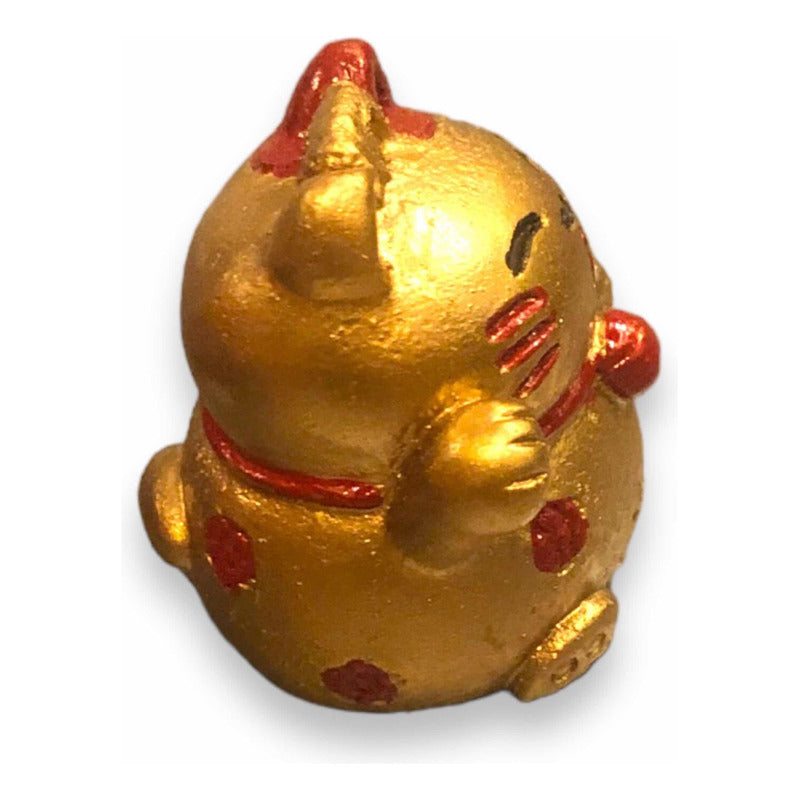 Gatito Dorado Chino 4cm Dorado