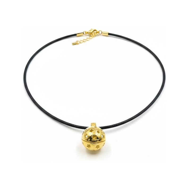 Llamador De Angeles Sencillo En Metal Dorado Dorado