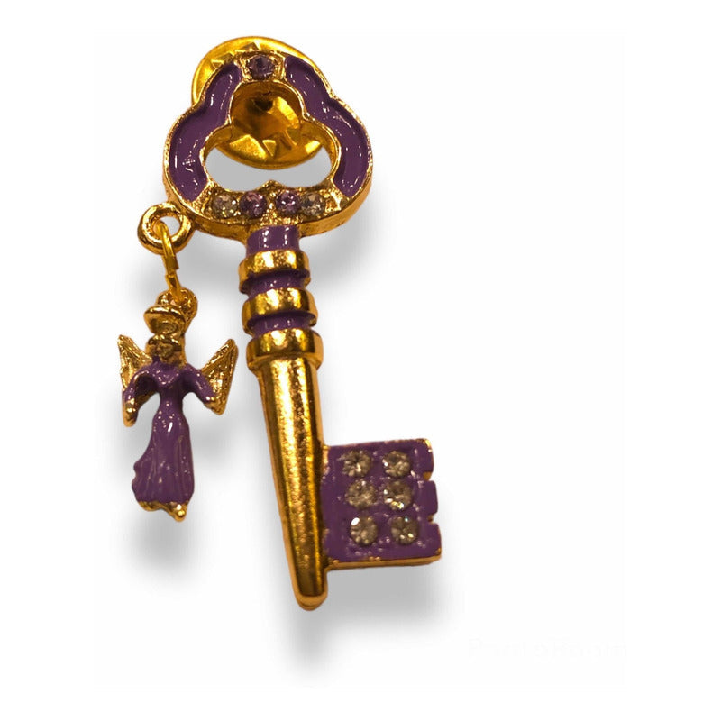 Arcangel Zadquiel Prendedor 1.5x1.5x4.2 Morado