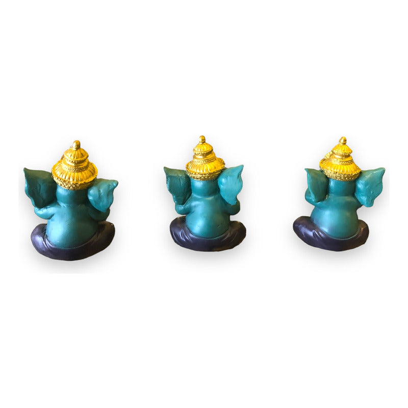 Juego De 3 Ganesh 10cm