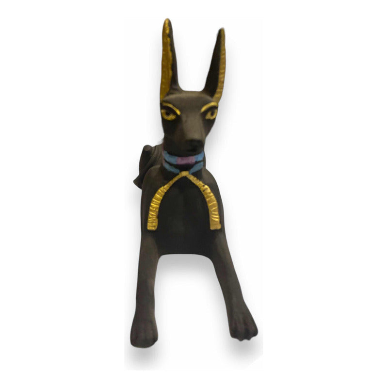 Anubis Echado Figura De Resina 13cm Negro