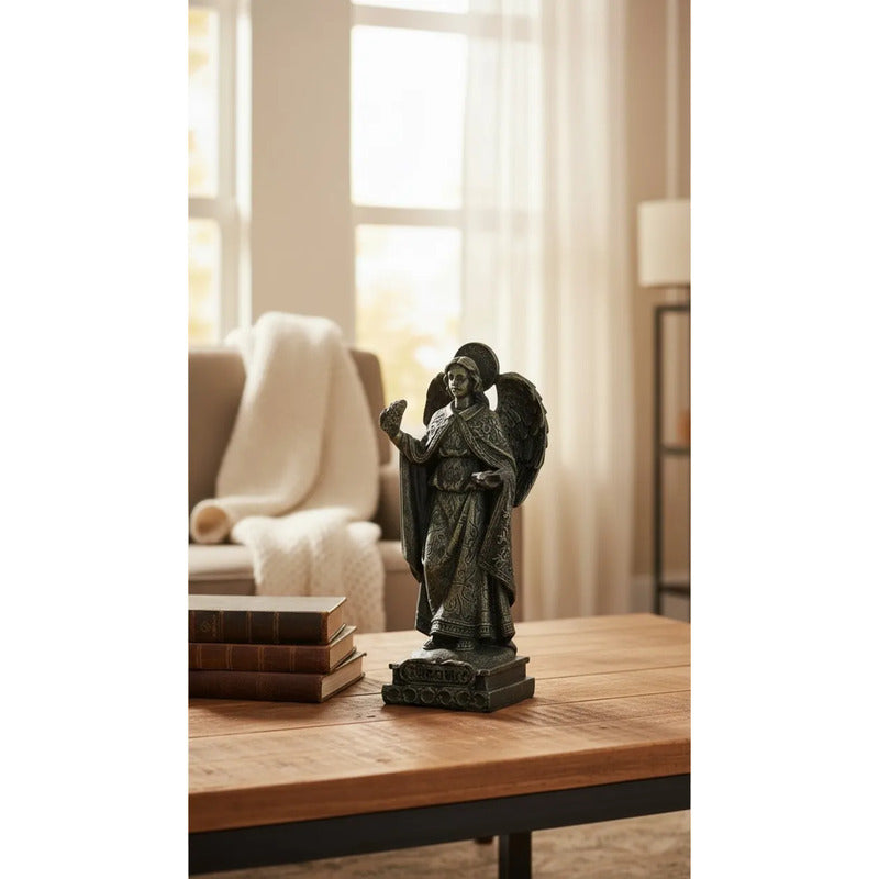 Arcángel Estatua De Resina De 12.5 Cm De Altura Oro Viejo Zadquiel