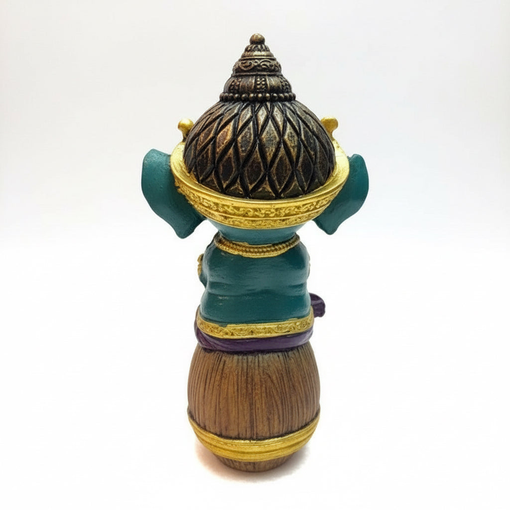 Ganesh Bebe En Barril  14.5cm Resina Nacional