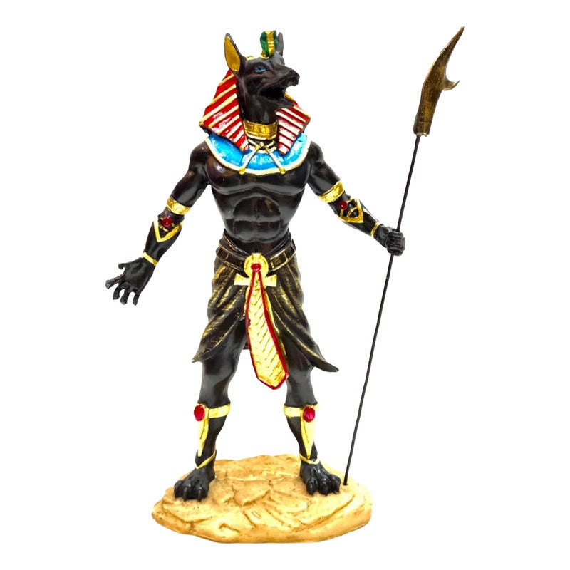 Anubis Figura Resina Naciona 25 Cm (lanza) Negro