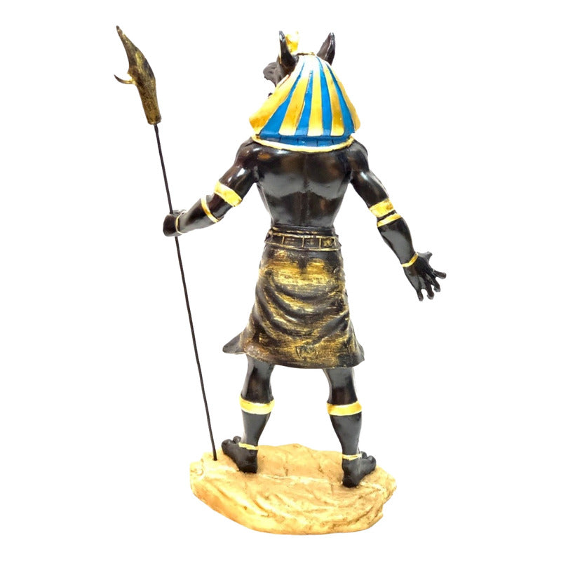 Anubis Figura Resina Naciona 25 Cm (lanza) Negro