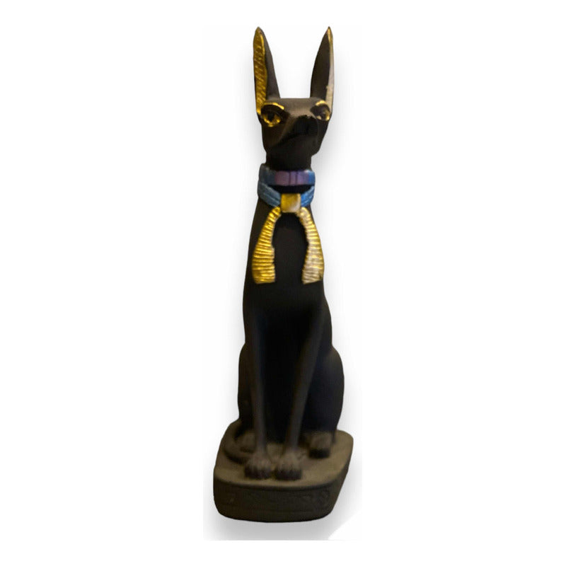 Anubis Echado Figura De Resina 20cm Negrob