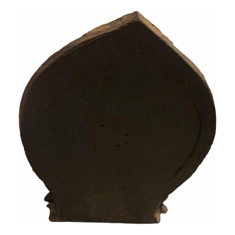 Buda Con Círculo 12 Cm Figura De Resina Negro