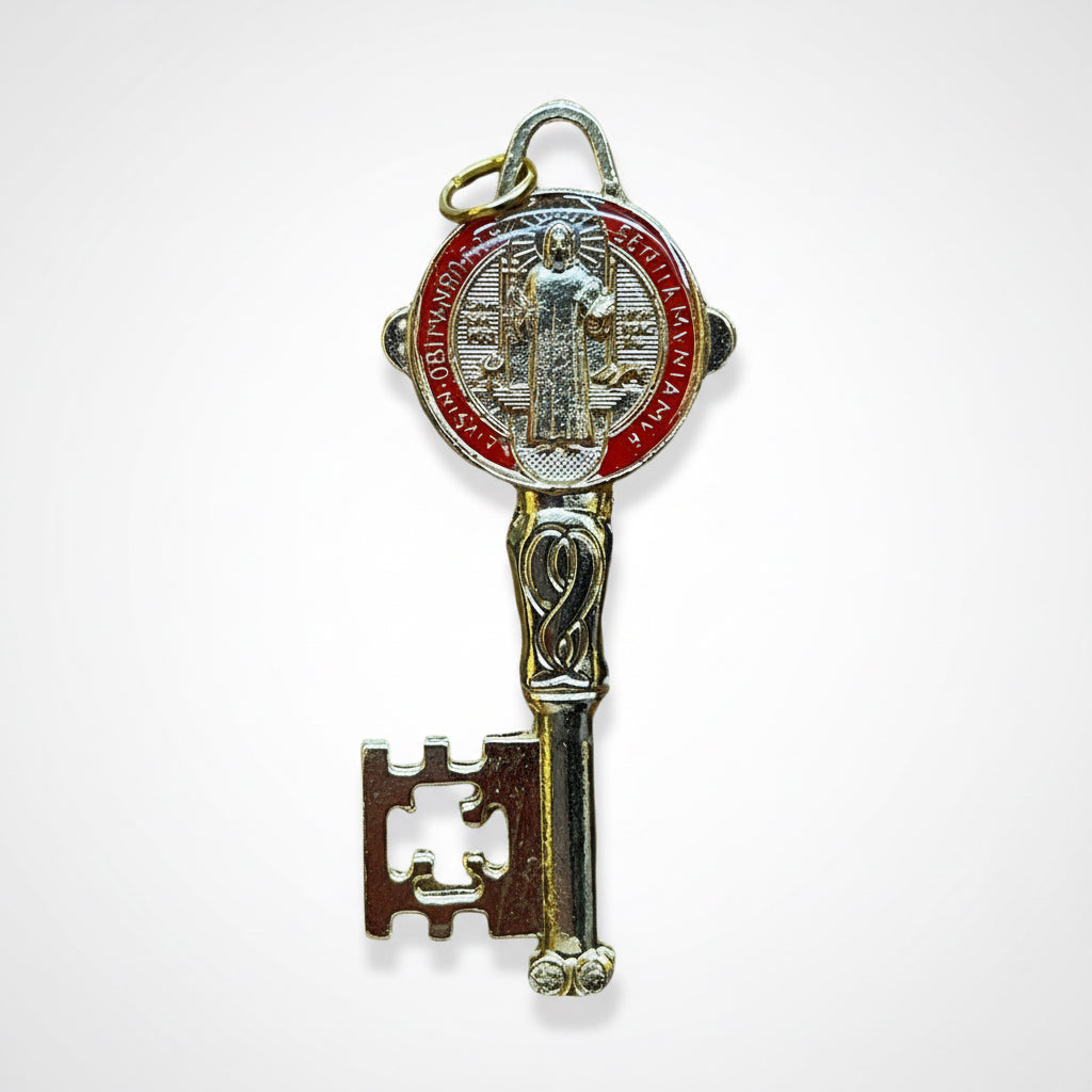 Llave De San Benito Dije Baño De Oro Encapsulado 5cm Varios
