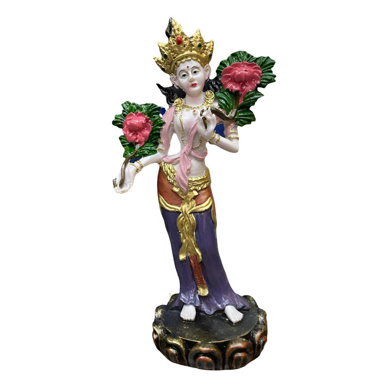 Estatua Buda Réplica Tara Blanca 20 Cm. Blanco
