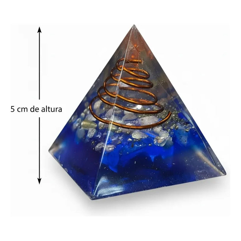 Piramide Orgonita 5 Cm De Altura Azul