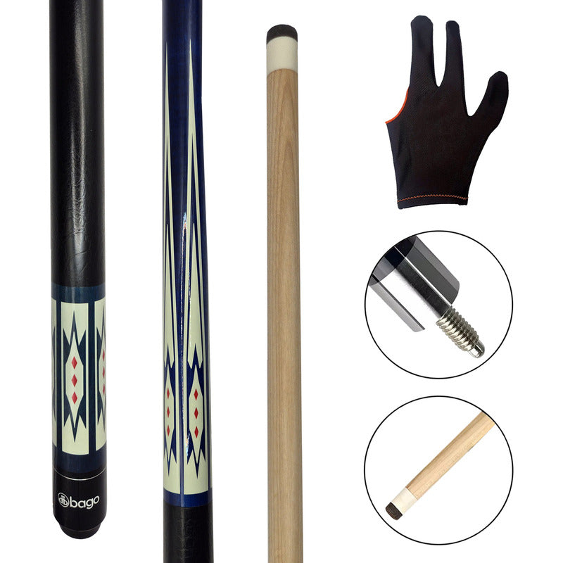 Taco de Billar Desarmable azul + Guante de Regalo